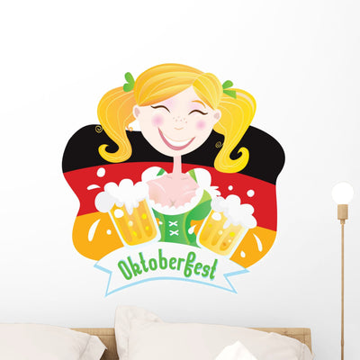 Oktoberfest Wall Decal shown on a wall