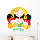 Oktoberfest (Bavarian female). Vector Illustration. Wall Decal