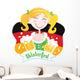 Oktoberfest (Bavarian female). Vector Illustration. Wall Decal