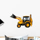 New Universal Bulldozer Yellow Wall Decal
