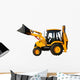 New Universal Bulldozer Yellow Wall Decal
