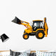 New Universal Bulldozer Yellow Wall Decal