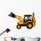 New Universal Bulldozer Yellow Wall Decal