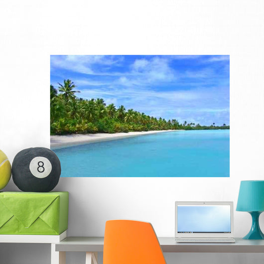Tropical Beach Wall Decal Design 1