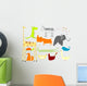 Cartoon Hand Drawn Animals Wall Stickers