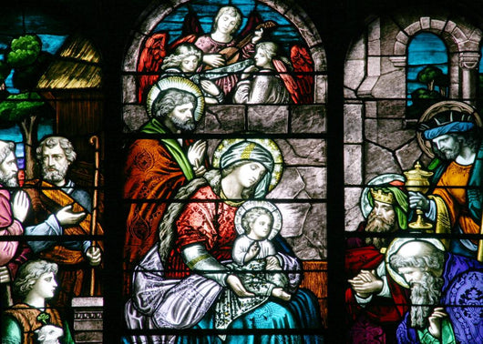 Stained Glass - Nativity Scene Wall Mural