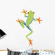 Frog Decals - Red-Eyed Tree Frog Cartoon Climing Wall Decal