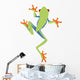 Frog Decals - Red-Eyed Tree Frog Cartoon Climing Wall Decal
