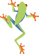 Frog Decals - Red-Eyed Tree Frog Cartoon Climing Wall Decal