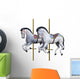 3D Rendering Carousel Horses Wall Decal