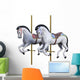 3D Rendering Carousel Horses Wall Decal