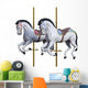 3D Rendering Carousel Horses Wall Decal