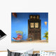 Chinese Blue House Wall Mural