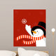 Snowman with Snowflake Red
