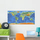 World map with relief Wall Mural