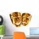 Golden mask Wall Decal