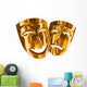 Golden mask Wall Decal