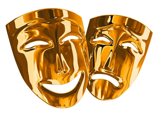 Golden mask Wall Decal