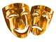 Golden mask Wall Decal