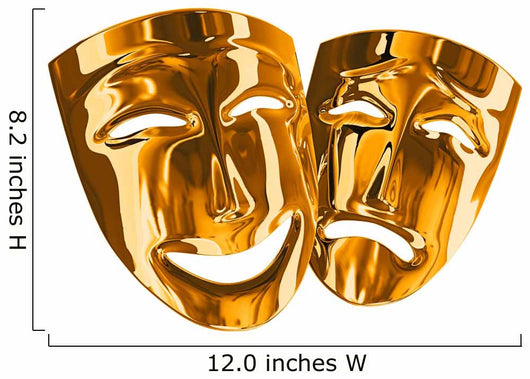 Golden mask Wall Decal