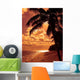 Bright Orange Palm Wall Decal