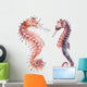 Two Watercolor Seahorses Wall Decal Sticker Set