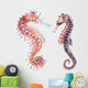 Two Watercolor Seahorses Wall Decal Sticker Set
