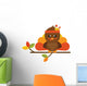 Cute Turkey Branch Vector Wall Decal