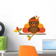 Cute Turkey Branch Vector Wall Decal