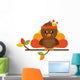 Cute Turkey Branch Vector Wall Decal