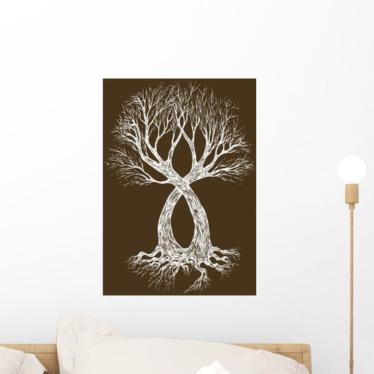 vector illustration tattoo design (tree) Wall Mural