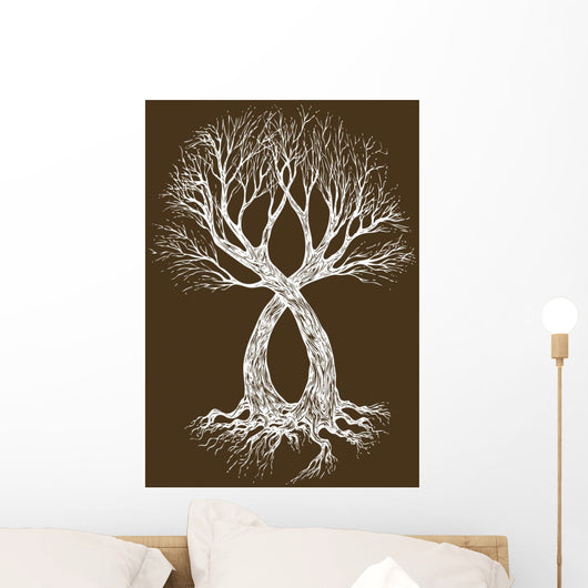vector illustration tattoo design (tree) Wall Mural