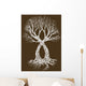 vector illustration tattoo design (tree) Wall Mural