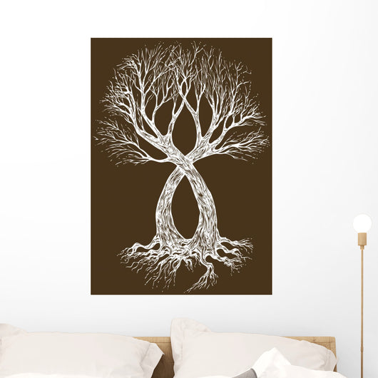 vector illustration tattoo design (tree) Wall Mural