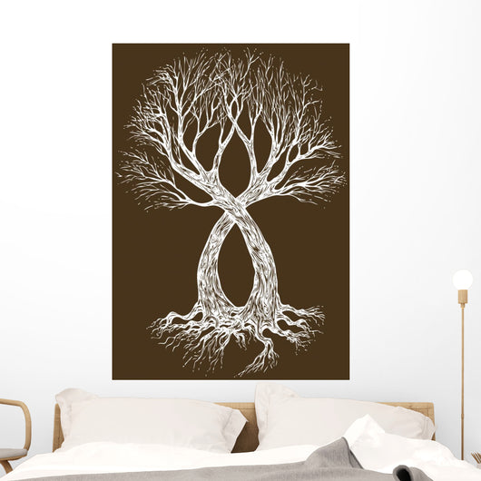 vector illustration tattoo design (tree) Wall Mural