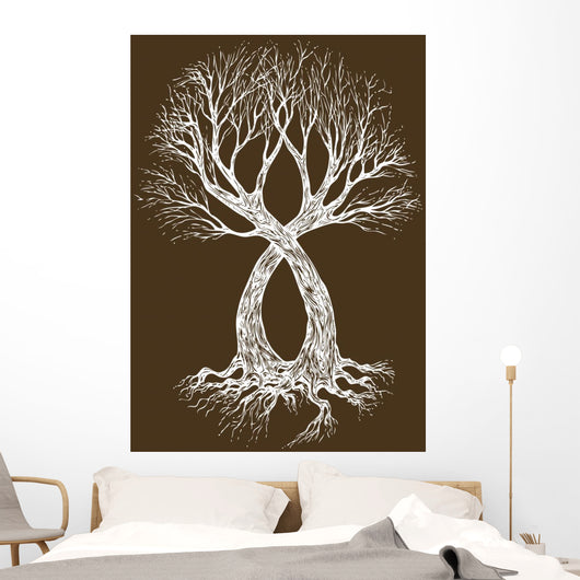 vector illustration tattoo design (tree) Wall Mural