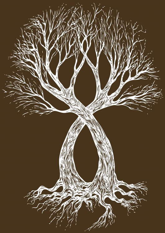 vector illustration tattoo design (tree) Wall Mural
