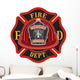 Fire Department Cross Volunteer Wall Decal