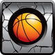 Basketball Silver Cracked Web