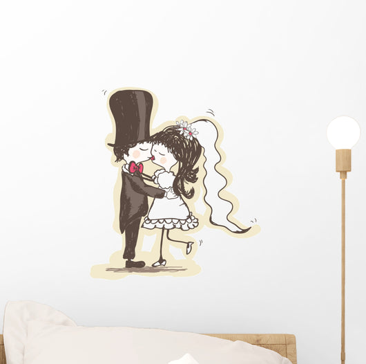 wedding kiss Wall Decal