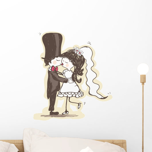 wedding kiss Wall Decal