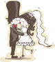 wedding kiss Wall Decal