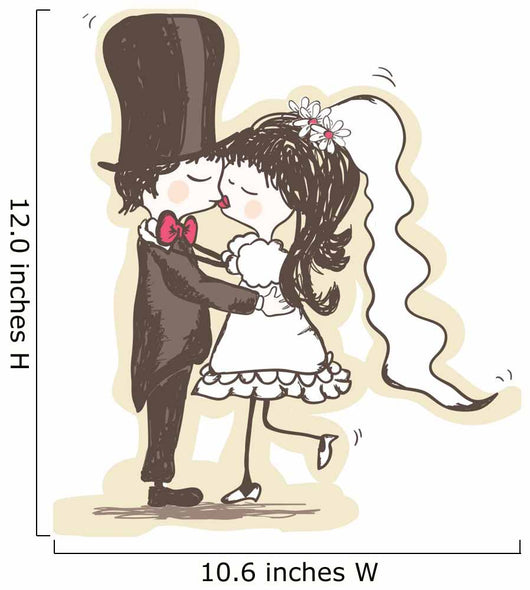 wedding kiss Wall Decal