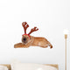 Sharpei Dog Weaing Antler Wall Mural