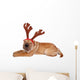 Sharpei Dog Weaing Antler Wall Mural