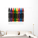 Assorted Crayons White Wall Mural