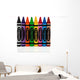 Assorted Crayons White Wall Mural
