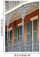 Ornate ironwork gallery in French Quarter house Wall Mural