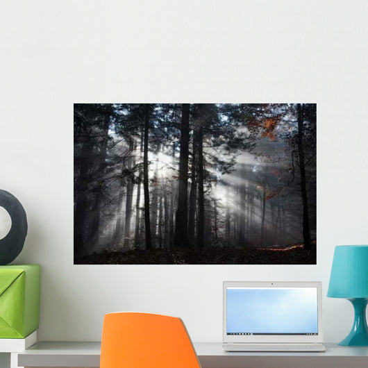 Strahlen Blau Wall Decal