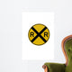 Railroad Crossing Sign Wall Decal